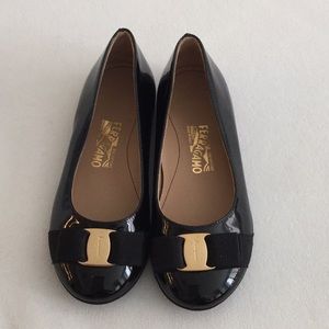 Patent Salvatore Ferragamo Ballet Flats